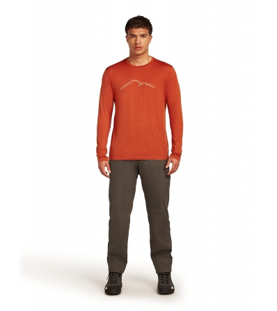 Тениска Icebreaker Merino 150 Tech Lite LS T-Shirt Rainer Ridge M's